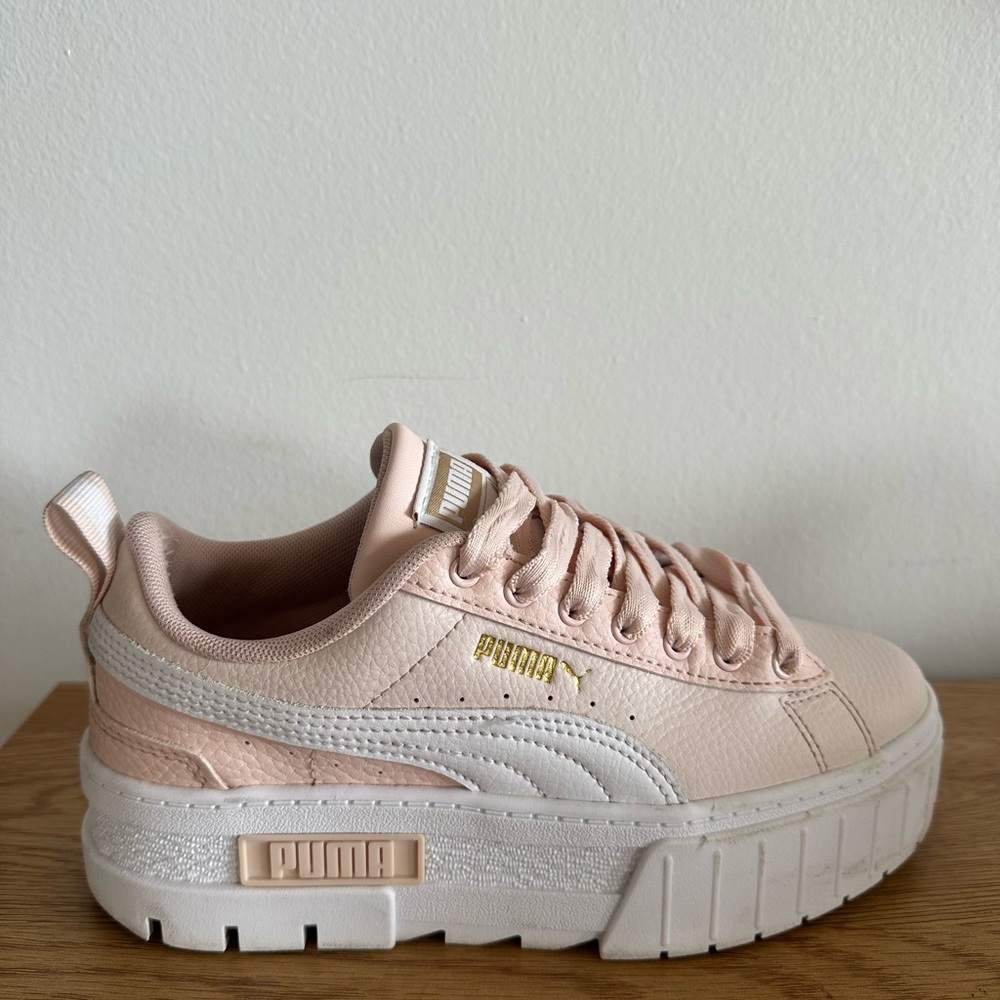 Puma Pink and White Platform Sneakers - great used condition